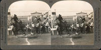 Broncho Riding Contest at A Century of Progress Rodeo-A Bad One Tries the "Corkscrew"
