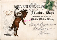 Souvenir Folder, Frontier Days, September 25-26-27, 1913, Walla Walla, Wash.