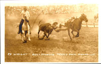 Ed Wright, Bulldogging, Pendleton Round-Up