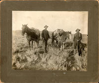 [Two Wyoming hunters with pack horses]