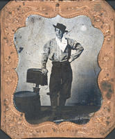 [Cowboy with hat, bandana and boots]