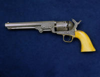 Colt Model 1851 Navy Revolver, Louis D. Nimschke engraved (left)