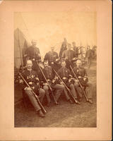 Rifle Team Co. E. 1st Regt. M.V.M. that defeated Co. J. 1st Regt M.V.M. in camp June 1887