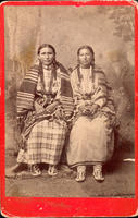 [Two Native American women with blankets and moccasins]