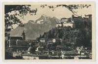 Salzburg, Nonnberg u. Festung mit Untersberg