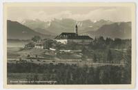 Kloster Reutberg mit Karwendelgebirge