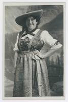 [Woman in traditional Austrian clothing]