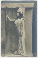 [Woman posed in ancient Greek costume with helmet] 119/6