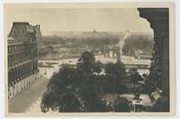 Sight on the Tuileries, Champs-Elysees Avenue and the Triumphal Arch