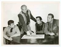 LtoR Michael Landon,Lorne Greene,Pernell Roberts,Dan Blocker,The Cartwright Family in Bonanza, NBC