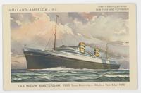 Holland-America Line, T.S.S. Nieuw Amsterdam, 33000 tons register, Maiden trip May 1938