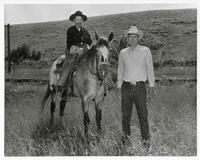 Ben Greenough on horse, Slim Pickens 1943