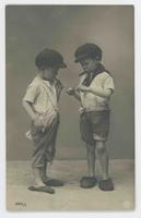 [Two boys smoking cigars]