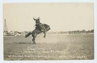 Chas Farra Miles City Mont. 1st money, 4th annual roping & riding contest Dewey Okla, July 4,1911