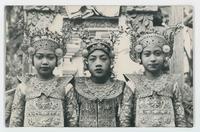 [Three girls in Balinese costume]