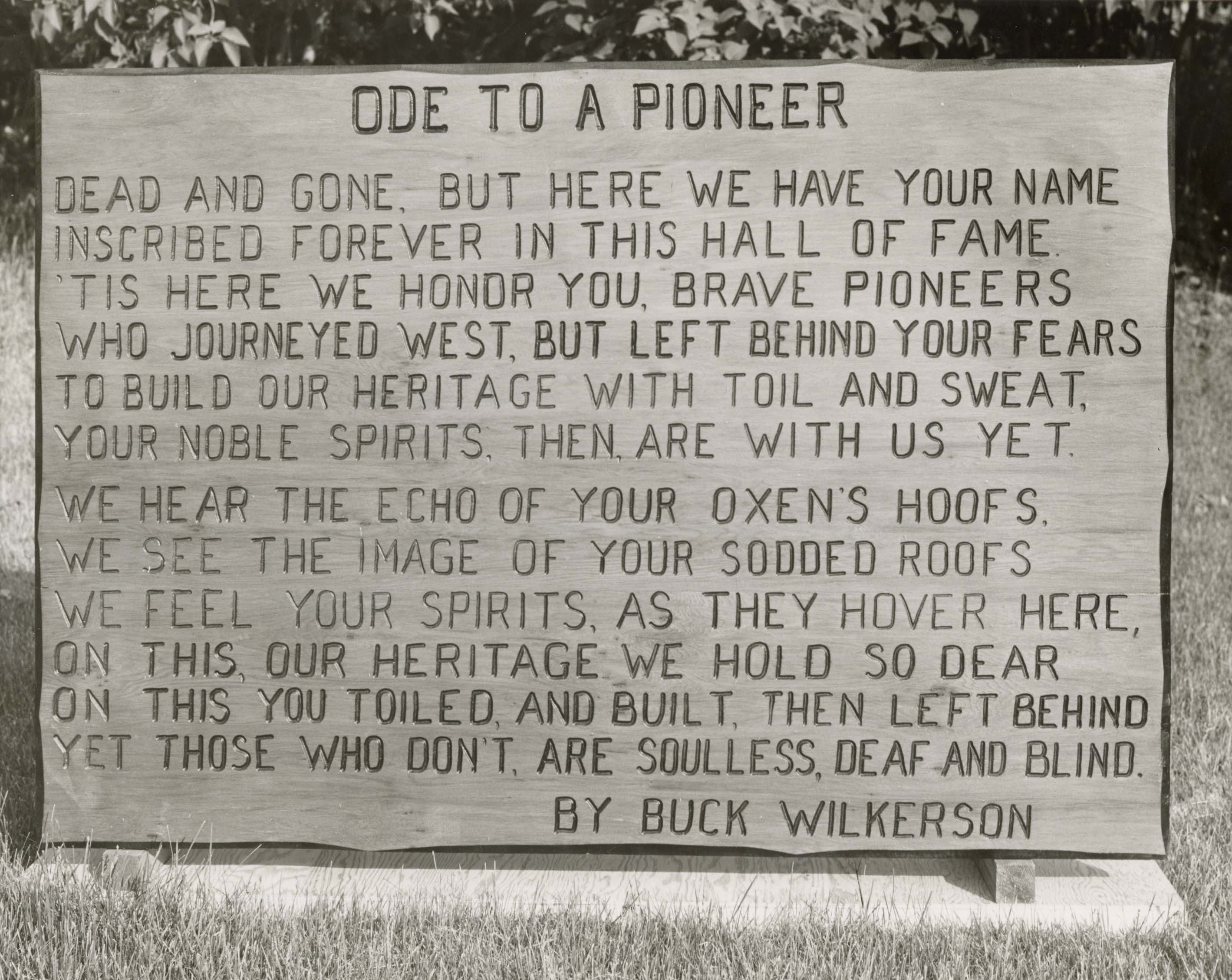 Ode to a pioneer