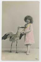 [Little girl with large bird]