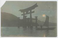 ['Floating' torii gate near Miyajima Island, Japan]