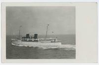 [Small German passenger ship underway]