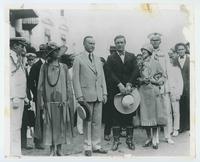 [President Coolidge and wife with Tom Mix and his wife at White House]