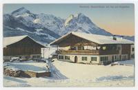 Garmisch, Bauernhauser mit alp und Zugspitze
