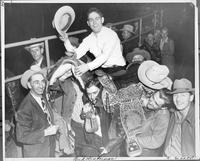 Bud Linderman of Red Lodge, Montana. Champion Cowboy 1947