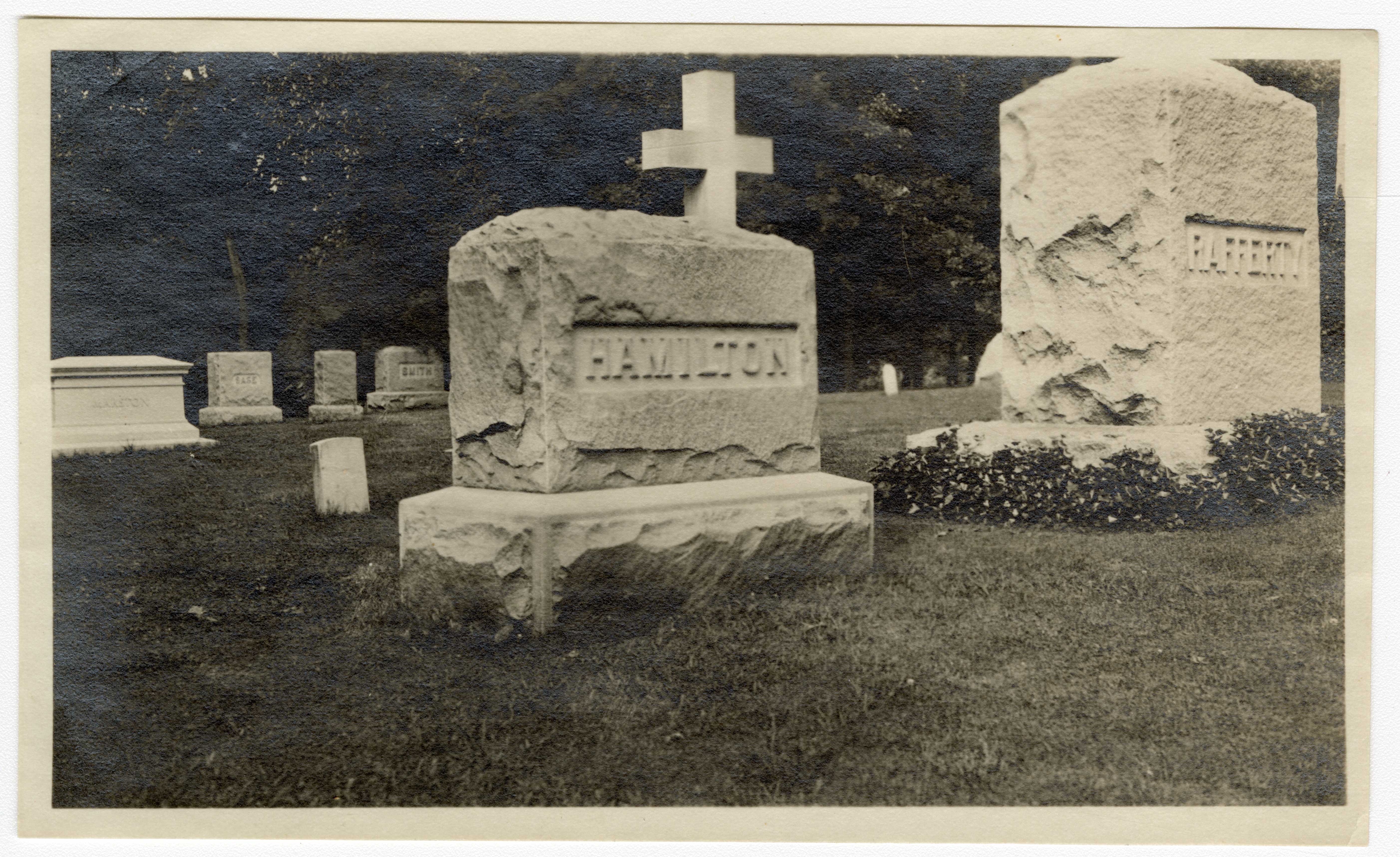 [Hamilton grave marker in Arlington National Cemetery]