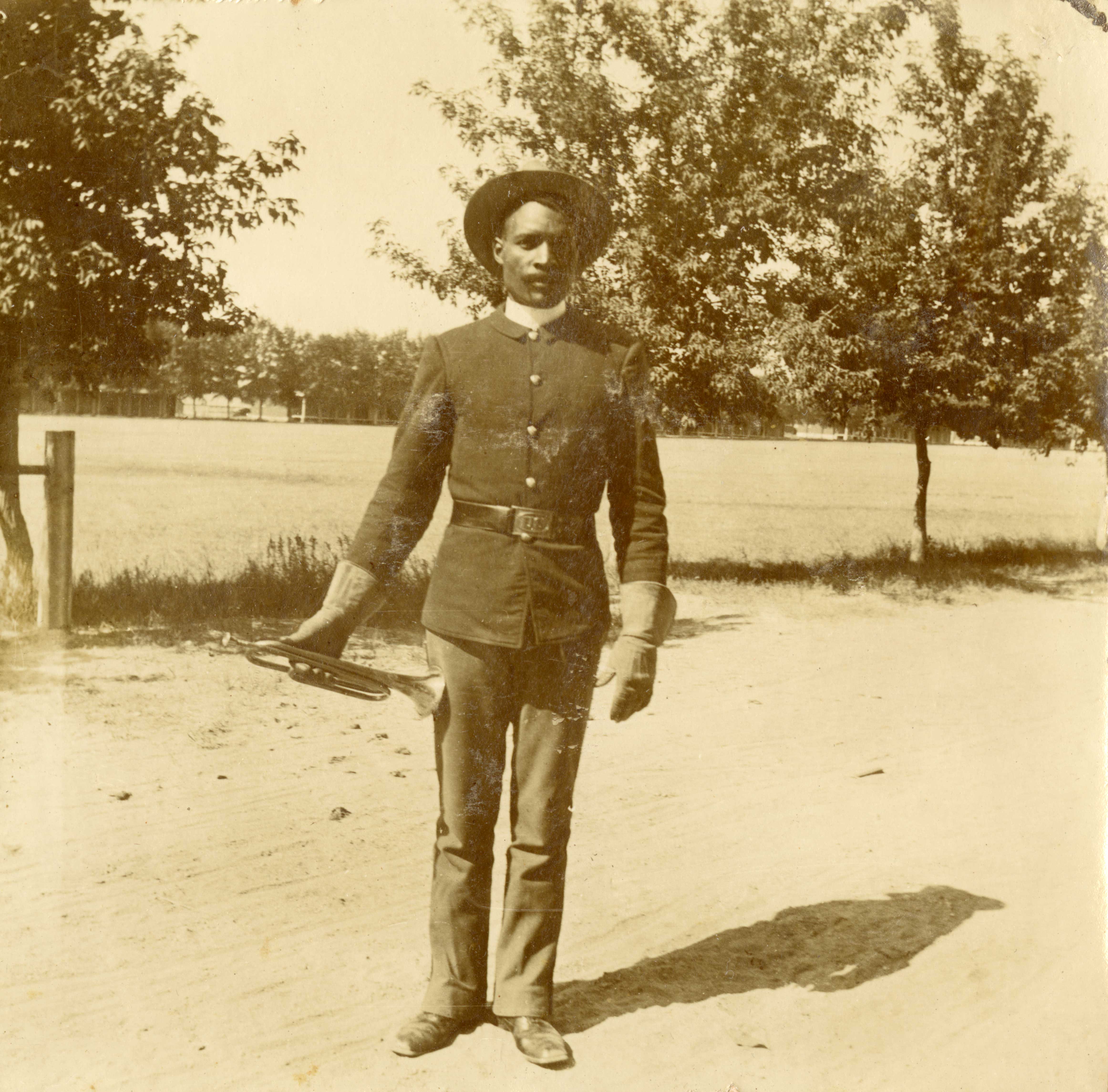 [Bugler with the 9th U. S. Cavalry Regiment]