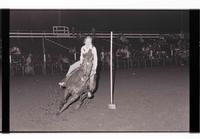 Unidentified rider in Pole bending event