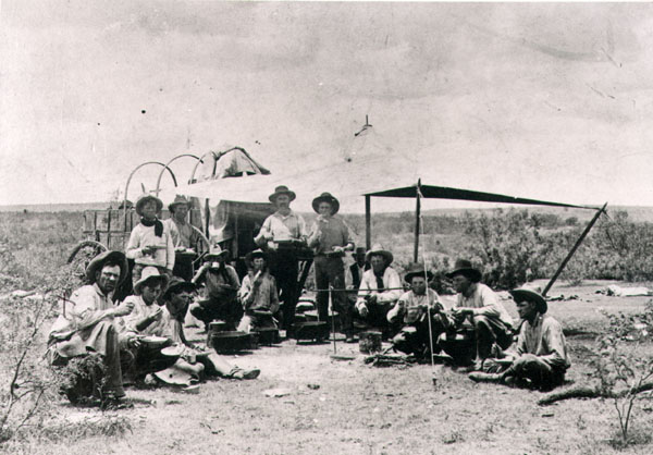 Cowboys at Pitchfork Ranch Photograph