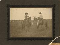 [Photograph of Lucille Mulhall and unidentified person]