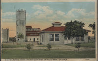 Electric power house and seed corn bins on Miller Bros. 101 Ranch