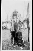 July 1928 Chief White Arm posed after dance