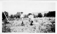 Assembling Mrs. Arnold's teepee Aug. 1928