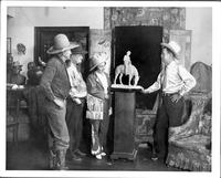 Charley Aldrich, Fog Horn, Florence Randolph, Chester Byers (Champion fancy roper) Statue in Will