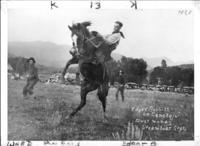 Edgar Bobbit on Canahejo, first money, Steamboat Springs, 1920