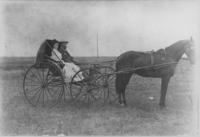 John Evans Indian and Post trader at Fort Sill, Oklahoma 1869 1876 with his wife