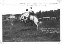 Clarence Decker on Gen. Pershing, Mt. Harris 1921, 1st money, thrown a split second after gun fired