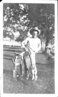 On Saddle Quarter Circle U Ranch 1928 Burton Brewster, Mrs. Arnold's Son
