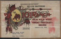 Advance Department Miller Brothers 101 Ranch Real Wild West and Great Far East...