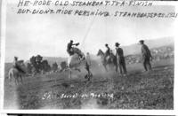 Sam Scovel on Gen. Pershing, Steamboat Springs, 1921, he was thrown