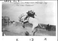 Frank Hickens on Pershing, Meeker 1923, he was thrown