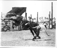 He outrun the horse! At the J.E. Ranch Rodeo Waverly, N.Y.