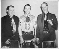 Madison Square Garden, LtoR Foghorn Clancy,Roy Rogers,Dr. Leo Brady