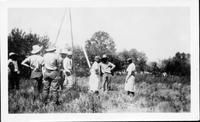 Ready to Assemble Mrs. Arnold's teepee Quarter Circle U Ranch Aug 1928