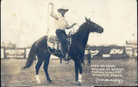 Fred Beason [sic] Winner of Steer Roping Contest Wichita Rodeo