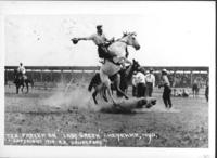 Tex Parker on "Lady Green" Cheyenne, Wyo. 1919