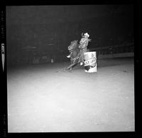 Jane Rayburn Barrel racing, 15.48 Sec, (Arena record0