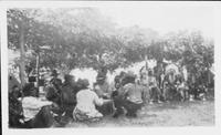 July 1928 Lodge Grass. Crow Native American Orchestra & Dancers