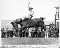 Bobbie Pickerell on Little Red, Okanogan '48